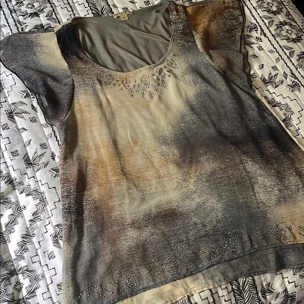 Energe World Wear Top Blouse Size L